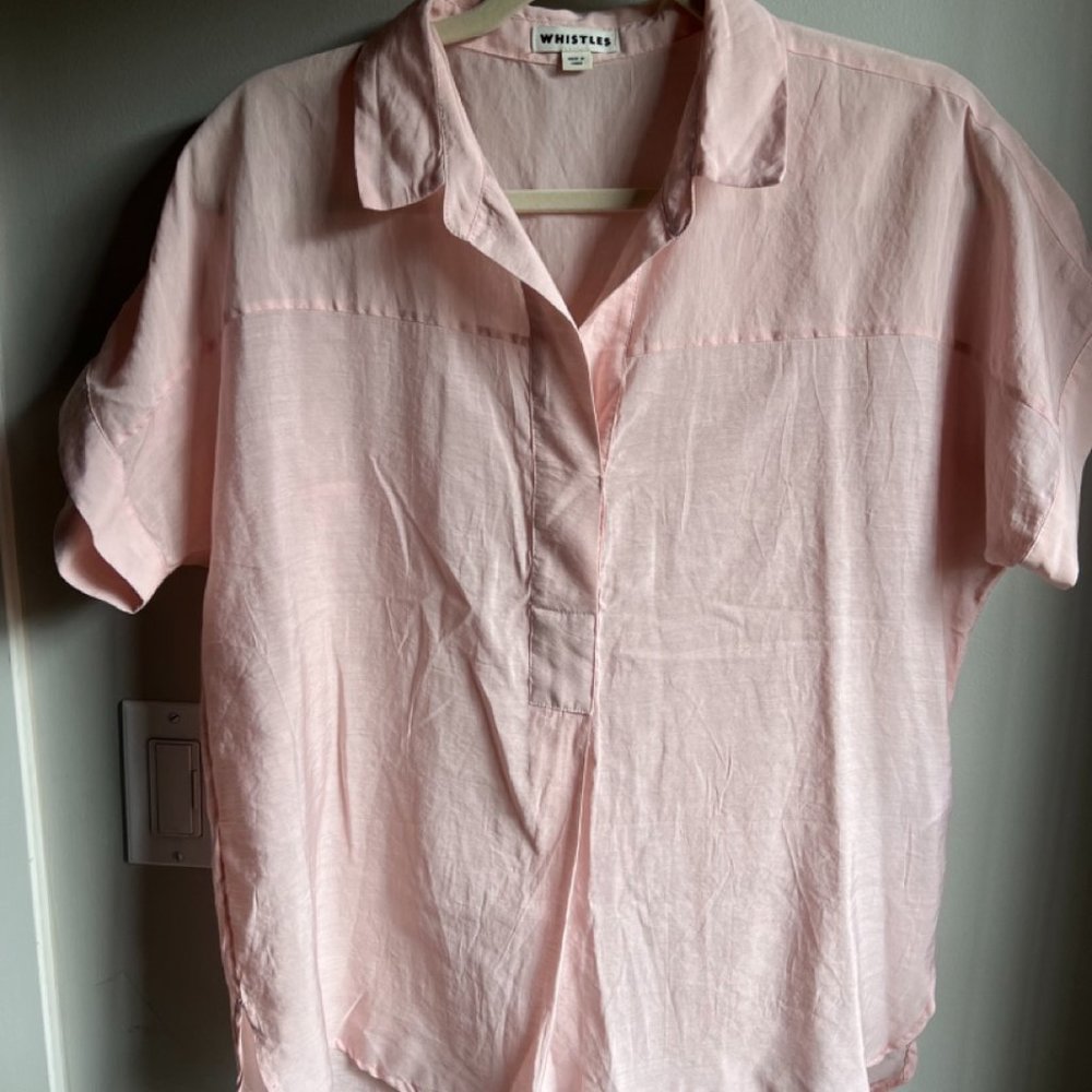 WHISTLES SOFT PINK SHORT SLEEVE
